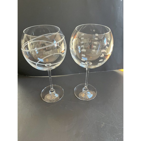 Mikasa Dining Mikasa Cheers Etched Clear Balloon Wine Glasses Set Of 4 Poshmark